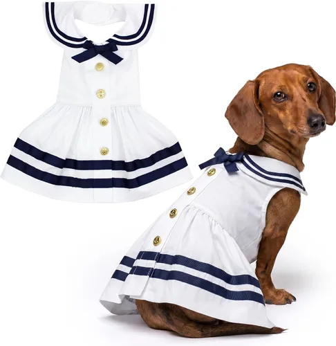 Vista 51 de Parisian Pet Chambray - Vestido para perro - Ligero sin mangas para perro, niña, talla XS Chambray en general