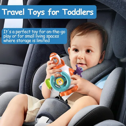 Vista 4 de Juguetes Sensoriales Montessori para Niños Pequeños de 1-3 - Actividades de Viaje Cubo de Tablero Ocupado - Regalos para Bebés de 6 9 12 18 Meses 1