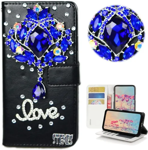 Vista 35 de Bling Wallet - Funda para teléfono compatible con Samsung Galaxy Z Fold 3 5G, elegante, hecha a mano, 3D, hecha a mano, ballet, pintalabios, tacón