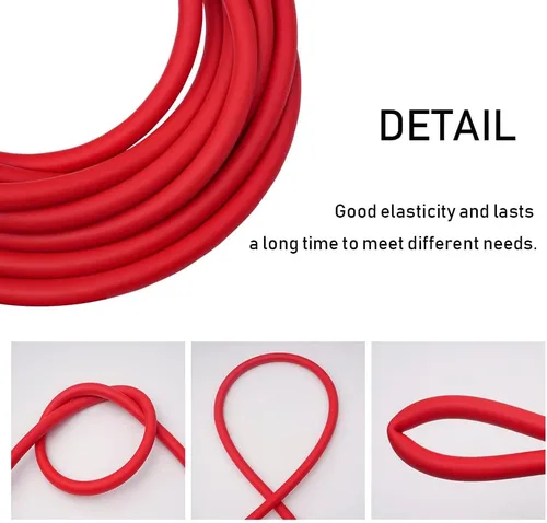 Vista 3 de Feelers - Tubo de goma de látex natural de 5/16" (8mm) diámetro interior x 1/2" (12mm) diámetro exterior, banda roja para arpón de espear