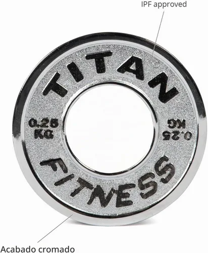 Vista 5 de Titan Fitness Olympic Calibrated Steel Powerlifting Plates, Machine Precision Steel Discs