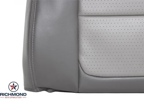 Vista 8 de Richmond Auto Upholstery - Driver Side Lean Back Leather Seat Cover, Gray (Compatible with 2001 Ford F250 Platinum Edition)