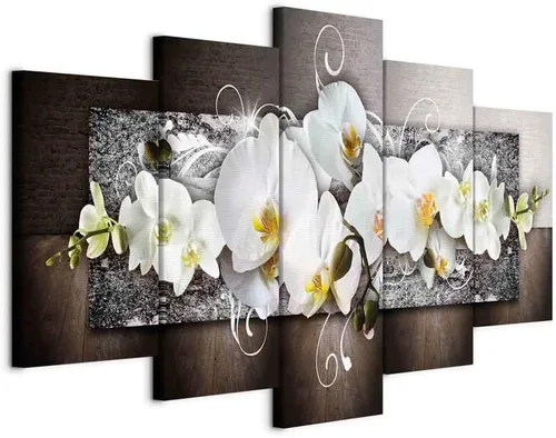 Vista 48 de Lienzo decorativo con impresión artística de diseño de orquídea de Artgeist Orquídea #01