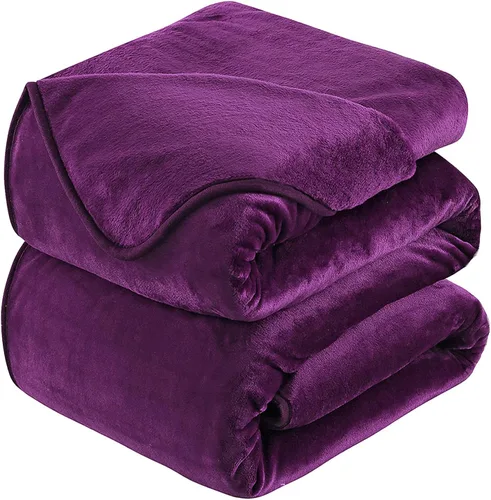 Vista 31 de Manta Snuggle Sac extra mullida, manta de forro polar para viajes, manta para sofá, cama, sofá, manta cálida y suave con patrón a rayas, 50 x 60
