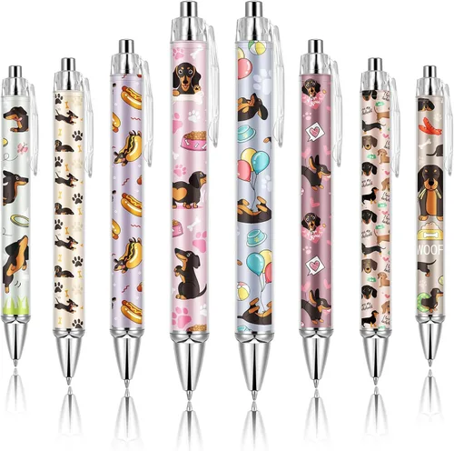 Vista 21 de Ireer 8 bolígrafos de bola para mujeres 1.00 mm de tinta negra lindos y elegantes, bolígrafos de punta fina de escritura suave para estudiantes