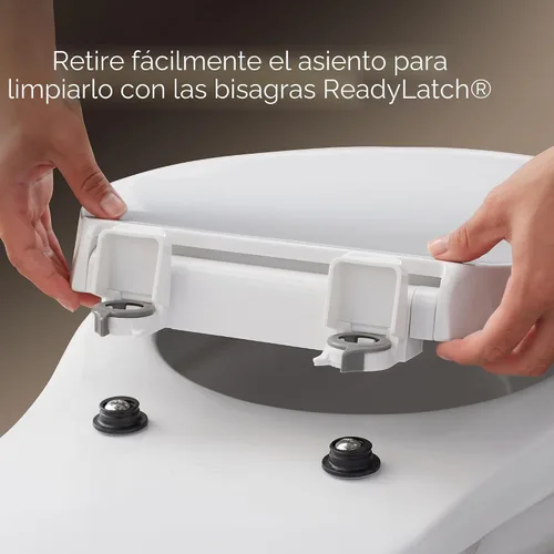 Vista 9 de KOHLER 4639-RL-0 Cachet ReadyLatch Asiento de inodoro redondo con cierre suave, color blanco