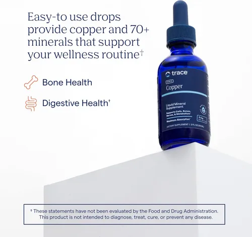 Vista 8 de Trace Minerals Cobre iónico - Suplemento líquido de cobre para la salud de la sangre - Apoya el tejido conectivo saludable, el metabolismo