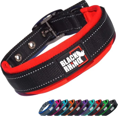 Vista 17 de Black Rhino - The Comfort Collar - Collar de perro acolchado de neopreno ultra suave para todas las razas. Resistente, ajustable, reflectante