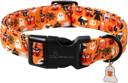 Vista 30 de Aring Pet Collar de algodón, ligero y ajustable, con hebilla de liberación rápida para perros pequeños, medianos y grandes Y: caqui