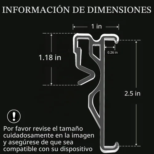 Vista 5 de Clips de cenefa de plástico transparente de 2.5 pulgadas, clips ocultos para persianas (6 piezas)