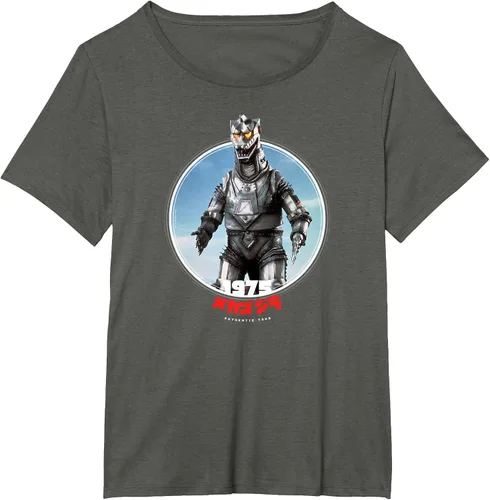 Vista 65 de Godzilla Mechagodzilla 1975 Icons of Toho T-Shirt Asphalt Grey