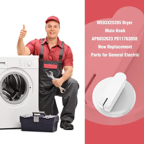 Vista 6 de WE03X25285 Perilla de control del temporizador de secadora compatible con secadora GE Hotpoint PS11763058 AP6032623 GE dryer knob replacement and