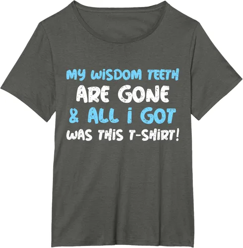 Vista 37 de My Wisdom Teeth Are Gone! Camiseta divertida de muelas del juicio, Negro