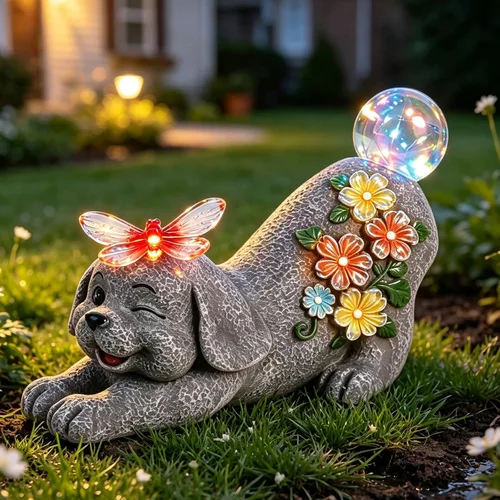Vista 10 de Estatua solar de yoga para decoración de jardín de 6.3 pulgadas
