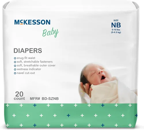 Vista 7 de McKesson Pañales para bebé, talla 1 (8 libras a 14 libras), 20 unidades, 1 paquete