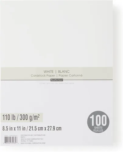 Vista 8 de Recollections 100 hojas de papel de cartulina negro pesado de 8.5 x 11 pulgadas, papel sin ácido ni lignina para álbumes de recortes, artes