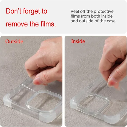 Vista 2 de Funda transparente para iPhone 15 [a prueba de caídas] [antiamarilleo] transparente a prueba de golpes, funda protectora delgada para iPhone 15