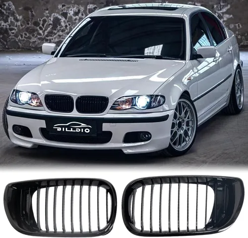 Vista 17 de Parrilla G20 - Parrilla de Riñón Negra Compatible con Serie 3 G20 316i/318i/320i/328i/330i/335i/340i de 2019-2022 Negro Brillante Diamante
