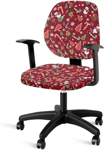 Vista 13 de Talayituse - Funda para silla de oficina o computadora con estampado de estrellas de playa, funda de asiento dividida elástica, extraíble y lavable