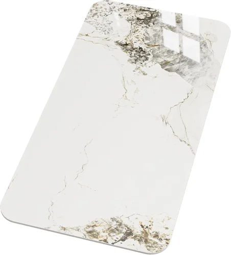 Vista 21 de Mesa rectangular de 23.6 x 11.8 pulgadas, mesa de piedra sinterizada negra, repuesto y cubierta de mármol para escritorio, resistente a los arañazos