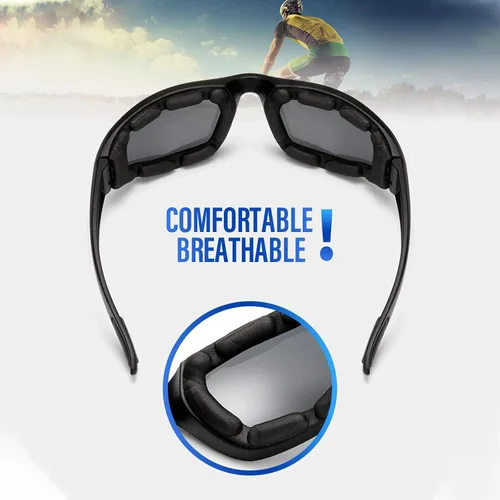Vista 5 de Peciees - Gafas de sol para montar en motocicleta, 4 unidades, para exteriores