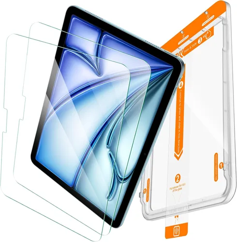 Vista 11 de Paquete de 2 protectores de pantalla para iPad Pro 10.5 Película de vidrio templado transparente resistente a los arañazos compatible con iPad Air