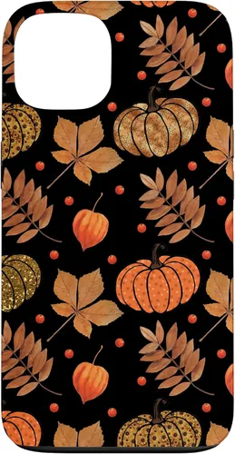 Vista 7 de Otoño hojas y calabazas patrón Halloween otoño regalos caso para iPhone 17