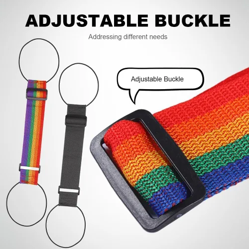 Vista 3 de Correas de conector de equipaje ajustables fuertes y multiusos, añade una bolsa, maleta fácil de viajar, cinturón de sujeción elástico flexible