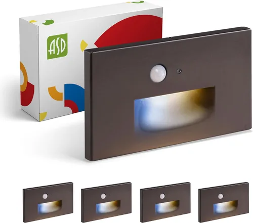 Vista 18 de ASD Lámpara LED Empotrada para Escalones, Iluminación de Peldaños para Escaleras de Exterior e Interior 3CCT, Regulable, Impermeable, Listado ETL