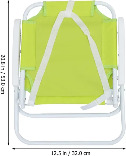 Vista 3 de 1 juego de silla de playa al aire libre con toldo paraguas plegable ligero para niños y silla de camping portátil para viajes en la playa y picnics