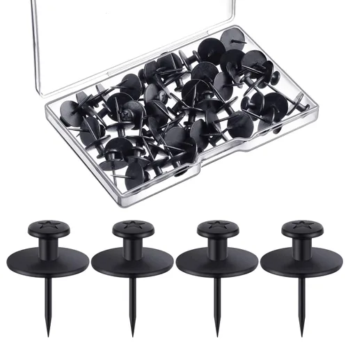 Vista 12 de Ganchos de pared para colgar fotos, ganchos de pared de doble cabeza, ganchos para colgar fotos, clavos, ganchos pequeños para colgar fotos, Negro