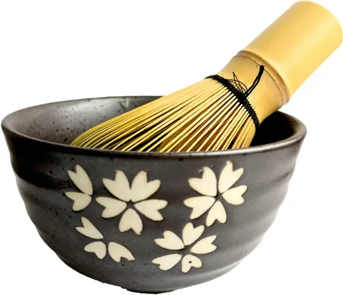 Vista 6 de Artcome Juego de té matcha japonés tradicional (9 piezas)