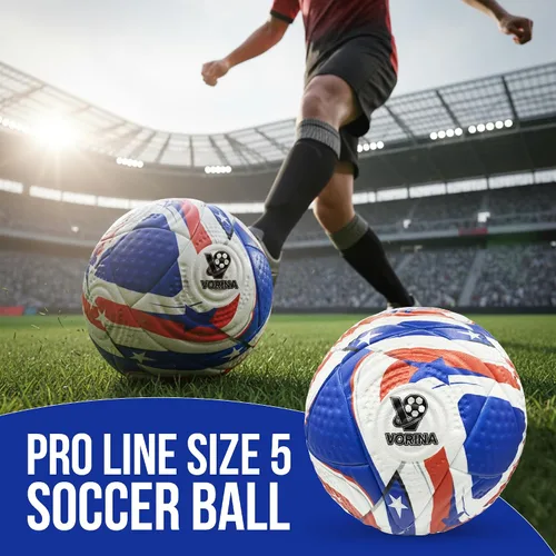 Vista 4 de Balón de fútbol tamaño 5 – Pelota oficial de partido y entrenamiento, piel sintética impermeable térmica, vejiga de butilo, niños, jóvenes, adultos