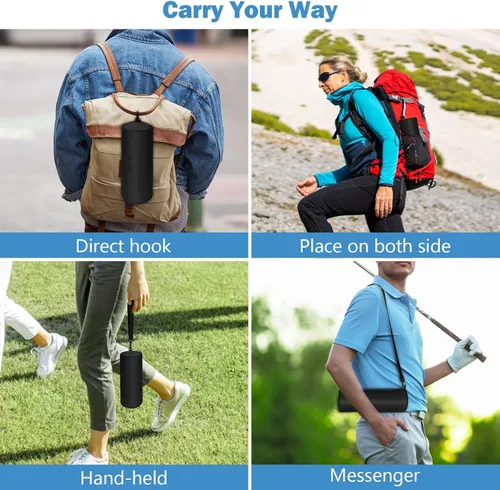 Vista 6 de KENOBE Paquete de 2 bolsas de golf aisladas con correas para el hombro, estuche portátil para campamento, impermeable, suave, compacta, para cerveza
