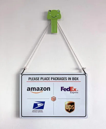 Vista 3 de Bestylez - Por favor coloque los paquetes en la caja, señal de entrega para uso en exteriores de 30 x 20 cm (025)