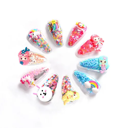 Vista 7 de TANLOMY Pinza para el pelo, pinzas para el pelo para niña, pinzas para el cabello para niños pequeños y niñas, pinzas de lazo con lentejuelas