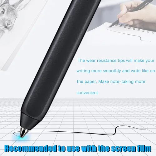 Vista 4 de Puntas finas de aleación de titanio de ajuste universal, no desgastadas, compatibles con BOOX Pen 2 Pro, iReader, IFLYTEK, Lamy AL-Star digital