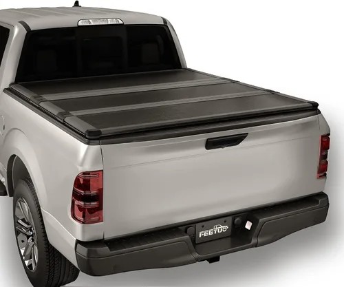 Vista 13 de FRP Cubierta rígida de tres pliegues para cama de camioneta para 2015-2025 Chevy Colorado/GMC Canyon, cama de 6.2 pies (74")