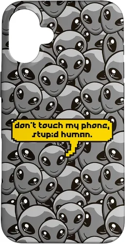 Vista 23 de Alien Dont Touch My Phone Stupid Human Funny Space Lover Case for iPhone 17
