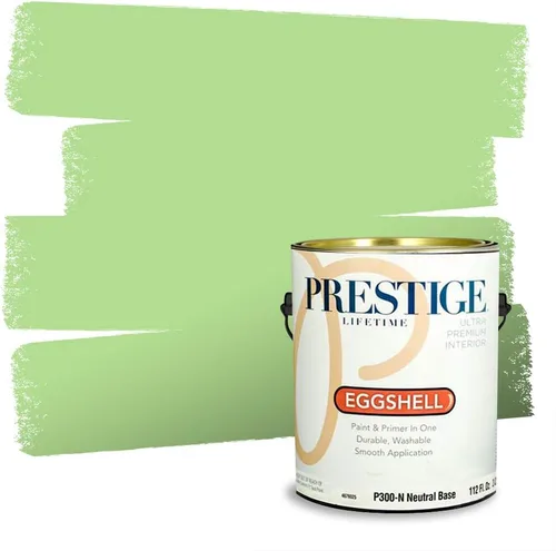 Vista 69 de Prestige Paints - Pintura exterior e imprimación en uno, 1 galón, plano, compatibilidad comparable con el color menta «Whipped Mint» de Behr