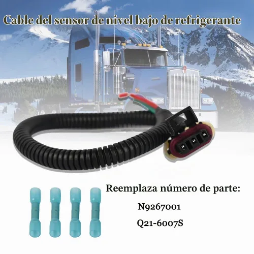 Vista 2 de Conector N9267001 de coleta de extremo de reparación de cable con sensor de nivel de refrigerante bajo Peterbilt y Kenworth, reemplace Q21-6007S