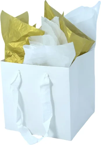 Vista 9 de JUNESHE Bolsas de regalo cuadradas pequeñas con papel de seda, color negro, paquete de 2, 5.9 pulgadas Bolsas de papel con asas para cumpleaños