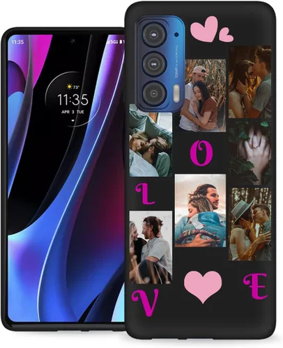 Vista 15 de Funda personalizada para Motorola Edge 2021 con nombre de texto y foto, diseño personalizado Edge2021 para teléfono móvil/smartphone/teléfono móvil