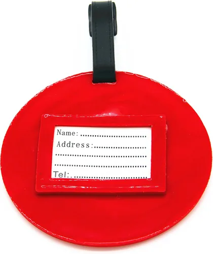 Vista 3 de Etiqueta de identificación de equipaje de dibujos animados con correa ajustable