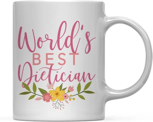 Vista 7 de Andaz Press Taza de café de 11 oz, regalo de broma de la mejor abbuela del mundo, diseño floral, paquete de 1