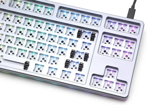 Vista 2 de DROP Teclado mecánico CTRL de alto perfil teclado para juegos Tenkeyless TKL 87 teclas interruptores de intercambio en caliente programable LED RGB