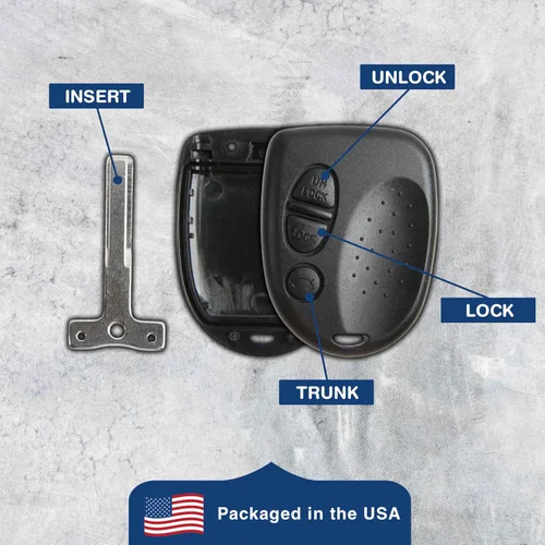 Vista 6 de KeylessOption Funda para llave de coche con control remoto sin cortar para Pontiac GTO