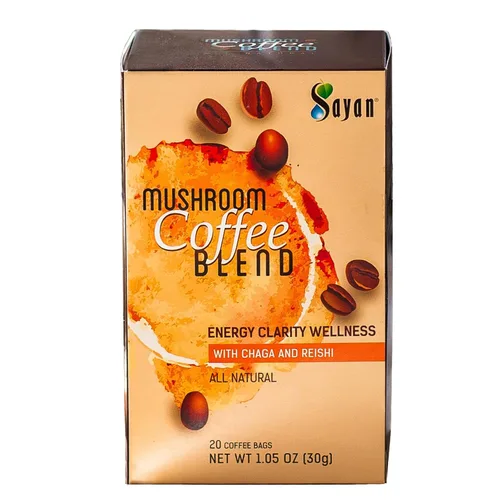 Vista 7 de Sayan Mezcla de café instantáneo de hongos, 20 paquetes (0.09 onzas cada uno) 100% orgánico arábica colombiano Cordyceps y extracto de chaga