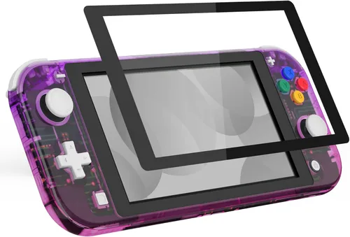 Vista 8 de eXtremeRate Gradient Translucent Purple Rose Red DIY Replacement Shell for Nintendo Switch Lite, NSL Handheld Controller Housing wScreen Protector