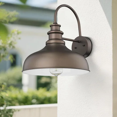 Vista 4 de Bestshared Luz de granero para exteriores, enchufe E26, luces de pared para exteriores, resistente a la intemperie, iluminación exterior industrial
